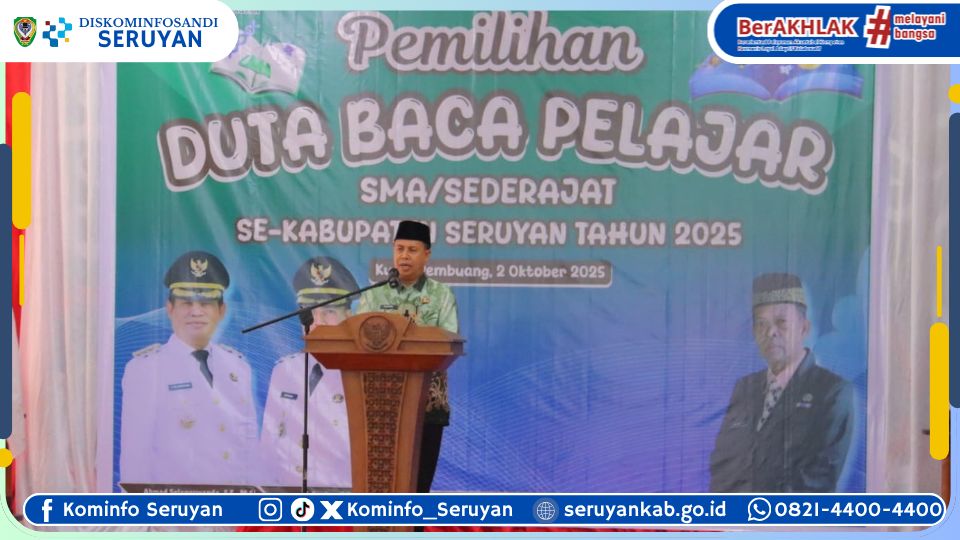 Wabup Seruyan Resmikan Pemilihan Duta Baca Pelajar 2025, Tegaskan Peran Strategis Generasi Muda dalam Budaya Literasi