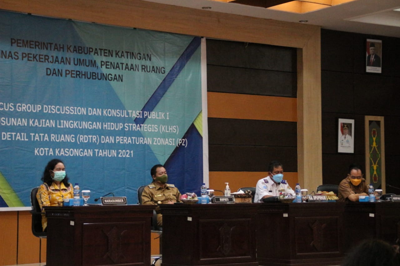 DPUPRHUB Gelar FGD, KP I KLHS RDTR dan PZ Kota Kasongan Kabupaten Katingan Tahun 2021