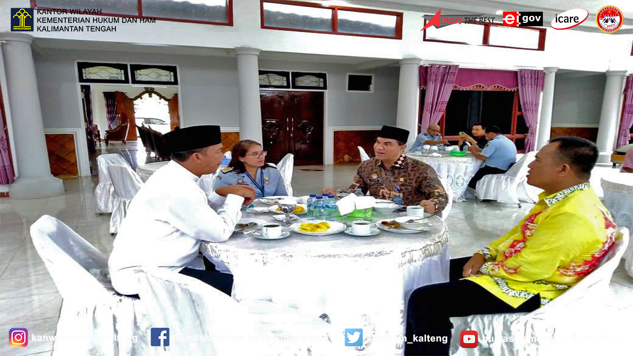 Usai Tinjau Lapas Sukamara Kakanwil beserta Kadiv Yankum Bertandang ke Kantor Bupati