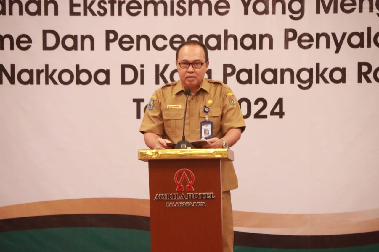 Plt Sekda Prov Kalteng Buka Sosialisasi Pencegahan Ekstremisme yang Mengarah pada Terorisme dan Pencegahan Penyalahgunaan Narkoba