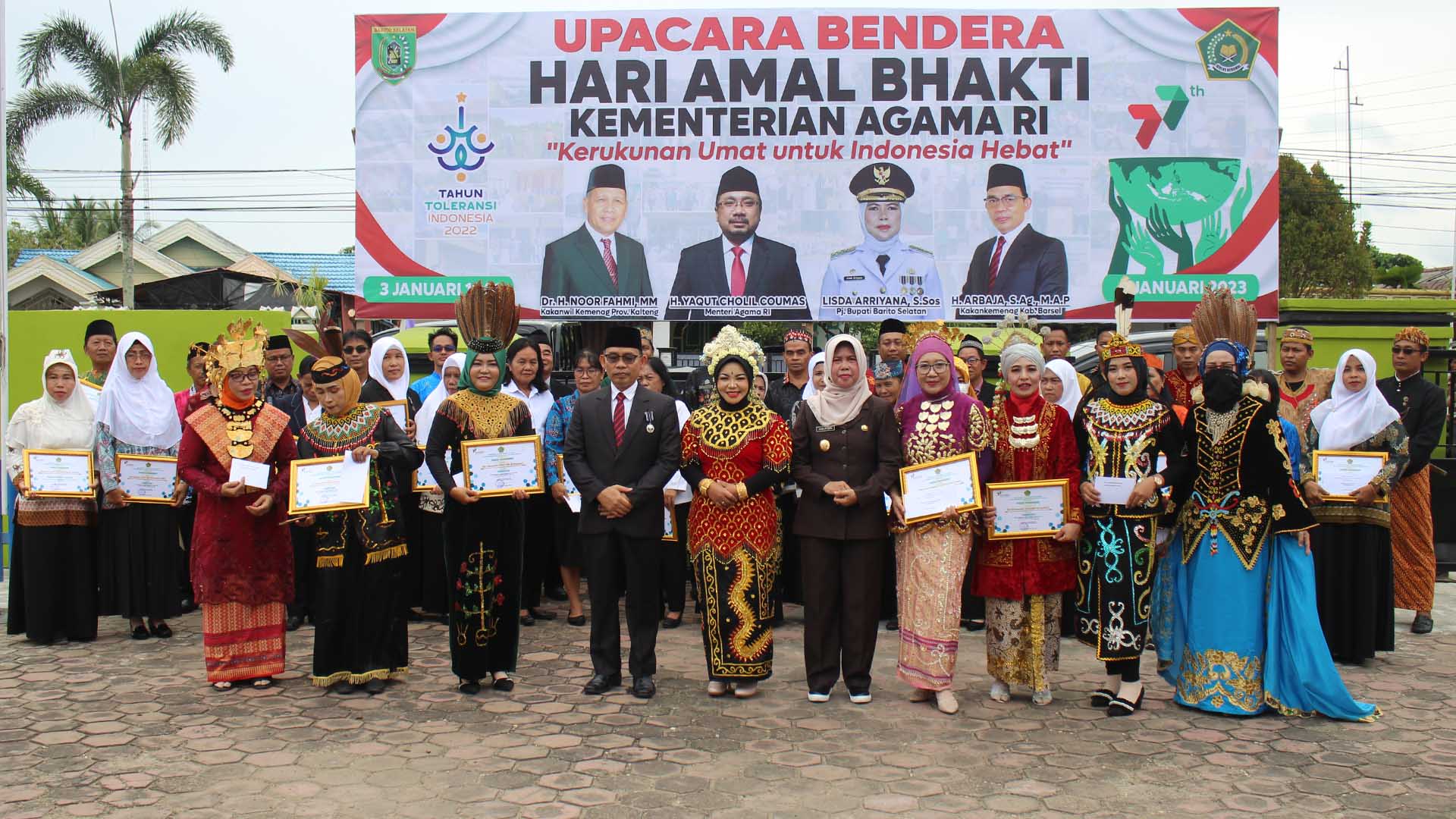 Pj. Bupati Barito Selatan Pimpin Apel Peringatan Hari Amal Bhakti Kemenag Ke-77