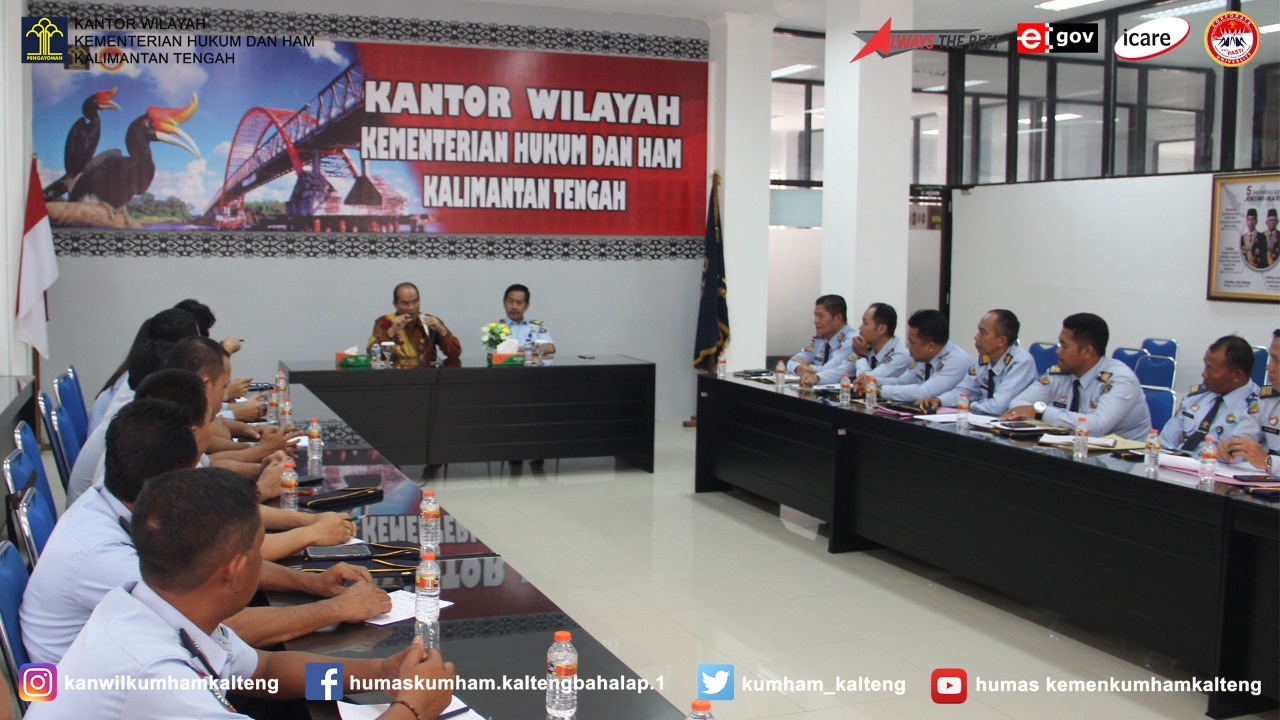 Serius Kejar WBK, Kakanwil Monev Pejabat serta pegawai LPKA dan Rupbasan Palangka Raya