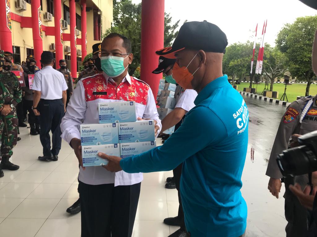 Pembagian Masker Dalam Rangka Pendisiplinan Protokol Kesehatan Covid-19 Lingkup Prov.Kalteng