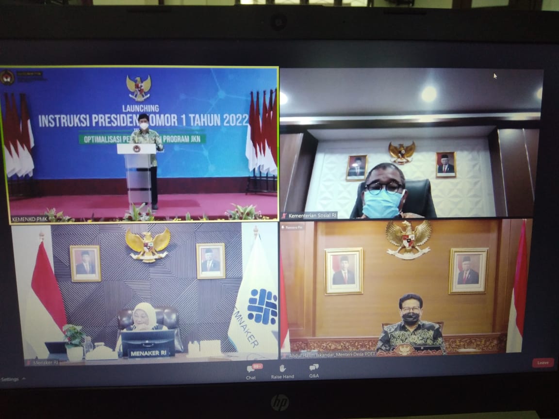 Asisten I Gumas Ikuti Launching Inpres Nomor 1 Tahun 2022