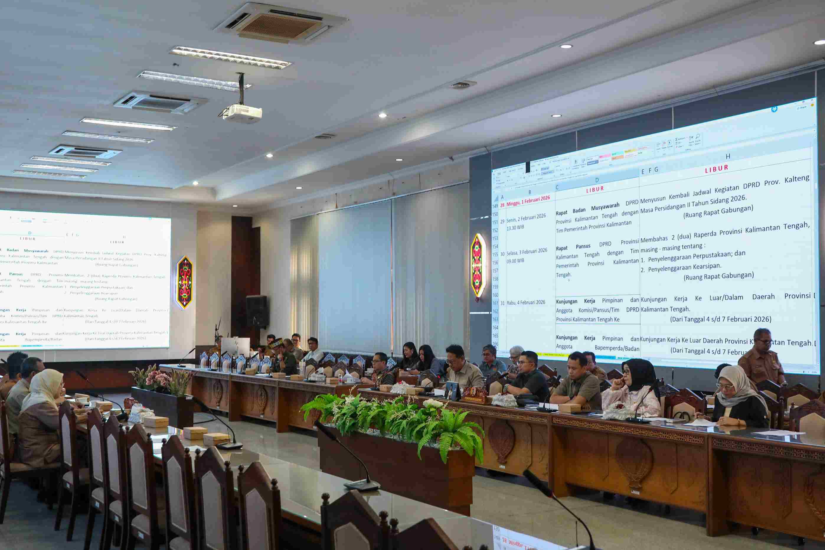 DPRD Kalteng Sepakati Jadwal Rapat dan Kunjungan Kerja Februari–Maret 2026