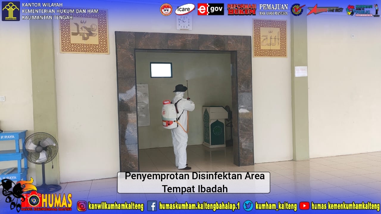 Penyemprotan Disinfektan di Lapas Perempuan Palangka Raya