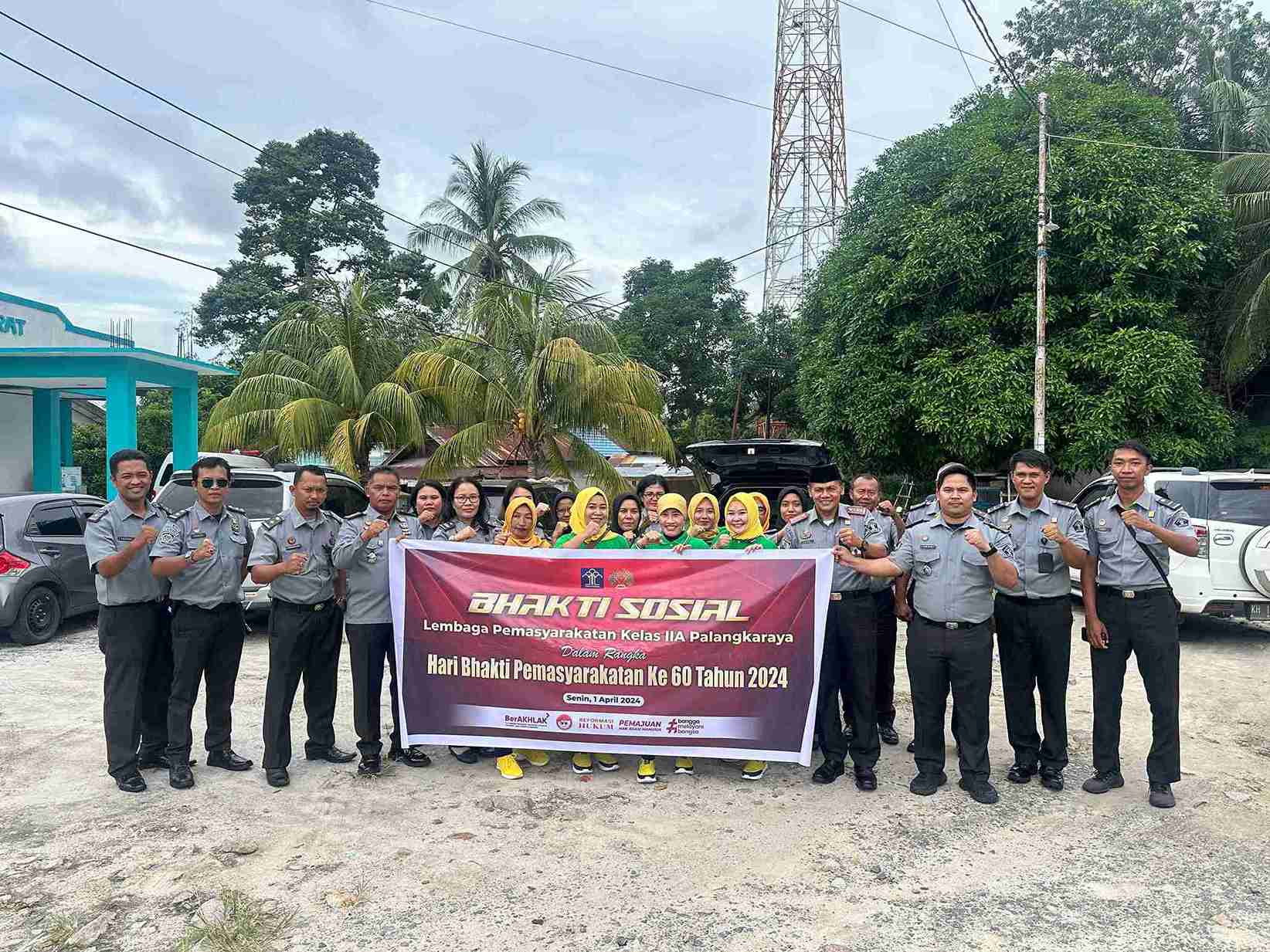 Semarak HBP Ke-60, Jajaran Lapas Palangka Raya Lakukan Bhakti Sosial