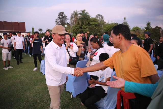 Gubernur Kalteng Joging Bersama Insan Pers, Ajak Stakeholder Bangun Daerah Bersama