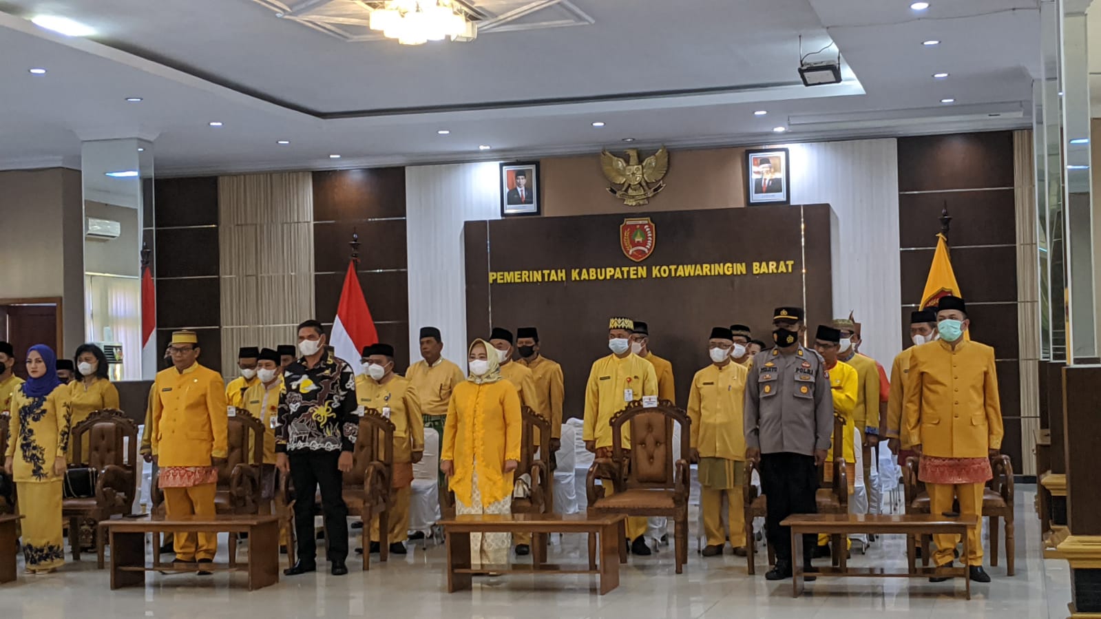 Pemkab Kobar Ikuti Upacara Peringatan Hari Lahir Pancasila secara Virtual