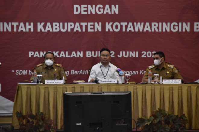 Gubernur Kalteng Evaluasi Serapan Anggaran dan Pembangunan di Kobar