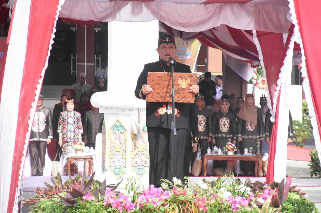 Pimpin Upacara Peringatan Harjad ke-21 Kabupaten Pulang Pisau, Wagub Edy Pratowo Bahas Isu Prioritas Nasional 