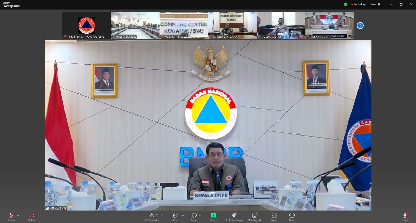 BNPB dan BPBD Prov. Kalteng Tegaskan Komitmen Hadapi Karhutla