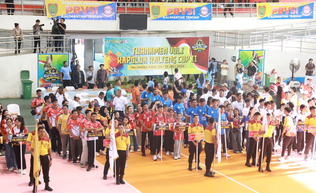 Buka Turnamen Bola Voli Kapolda Cup II 2026, Gubernur Dorong Lahirnya Atlet Voli Berprestasi Kalimantan Tengah