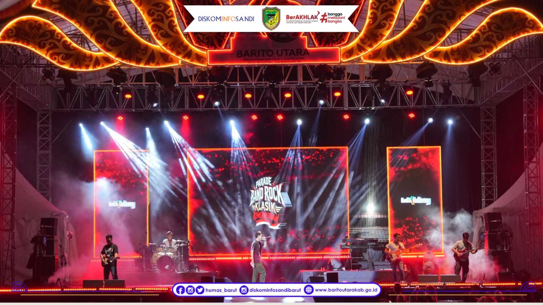 Bupati Barito Utara Apresiasi Kemeriahan Parade Band Rock Klasik di Kawasan Eks Bandara Beringin
