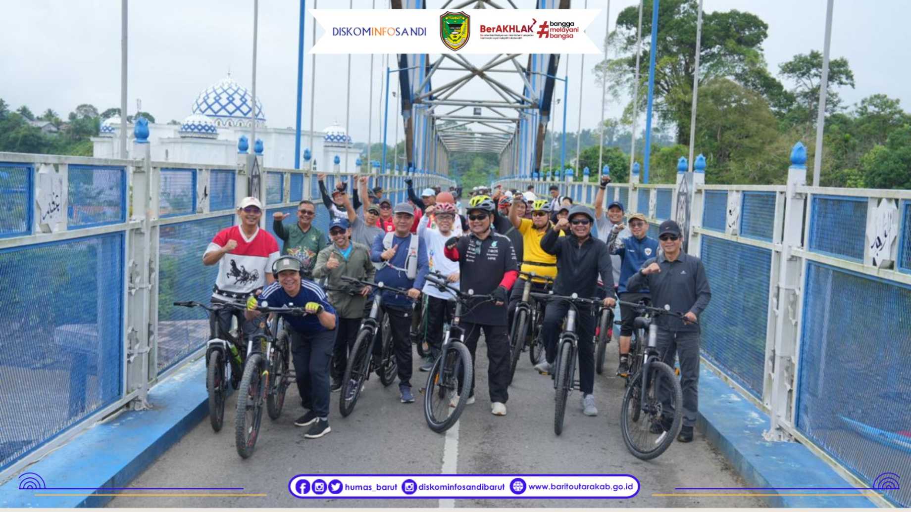 Budayakan Hidup Sehat, Bupati Barito Utara Pimpin Senam dan Gowes Bareng Jajaran