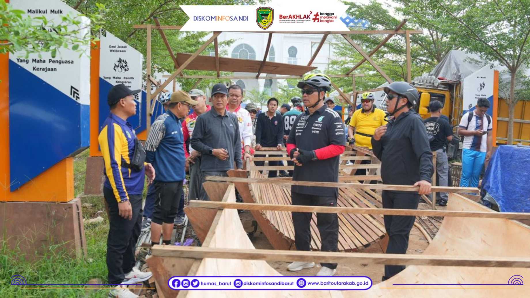 Budayakan Hidup Sehat, Bupati Barito Utara Pimpin Senam dan Gowes Bareng Jajaran