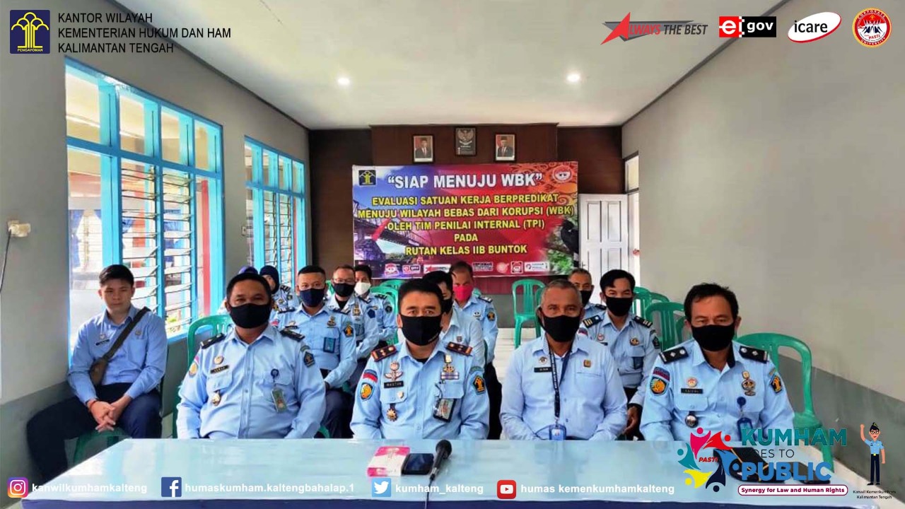 Rutan Buntok ikuti Teleconference Apel Pagi Pegawai dan Pengarahan Menteri Hukum dan HAM Secara Virtual