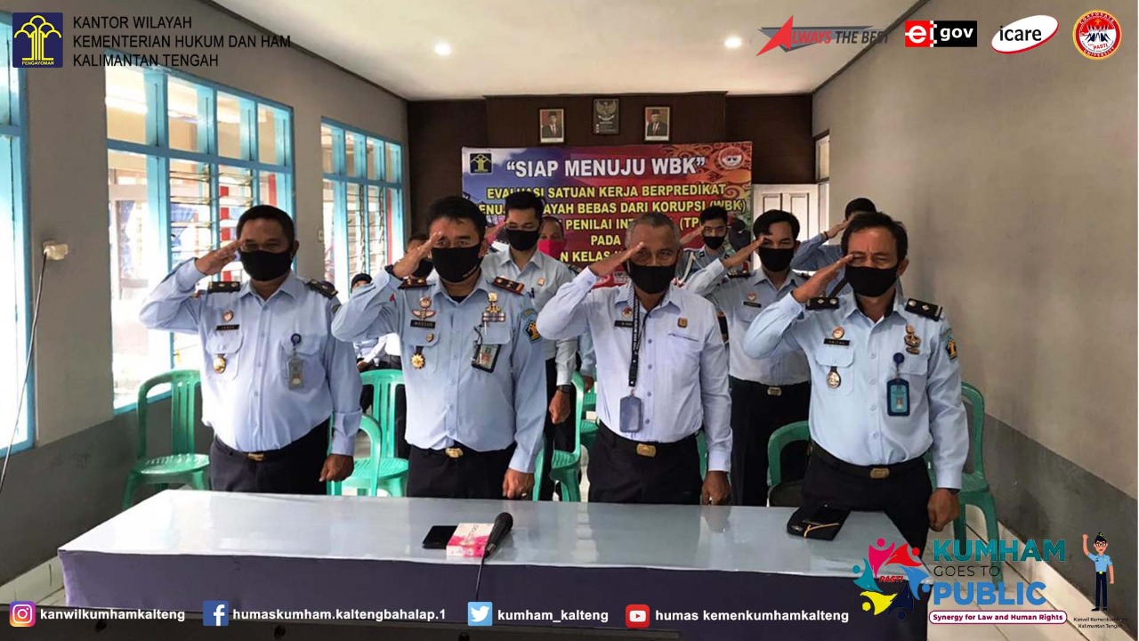 Rutan Buntok ikuti Teleconference Apel Pagi Pegawai dan Pengarahan Menteri Hukum dan HAM Secara Virtual