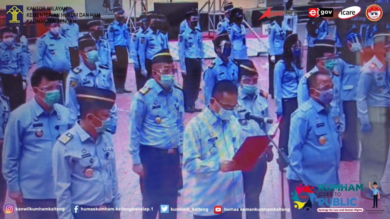 Lapas Palangka Raya Ikuti Apel Pagi Bersama dan Penguatan Pembangunan ZI menuju WBK/WBBM