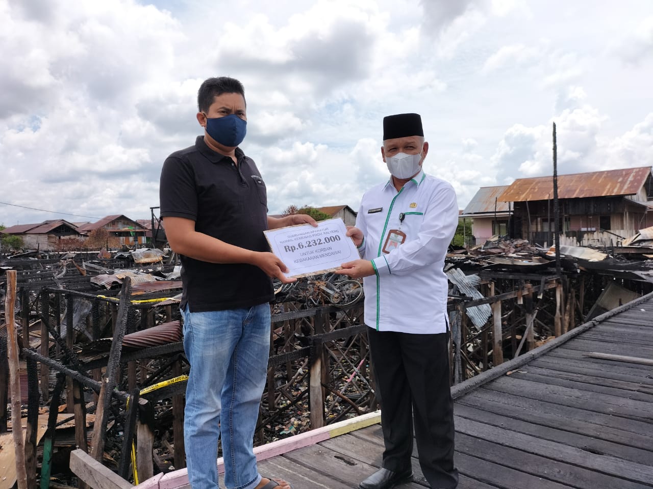 Kemenag Kalteng Bantu Korban Kebakaran Mendawai