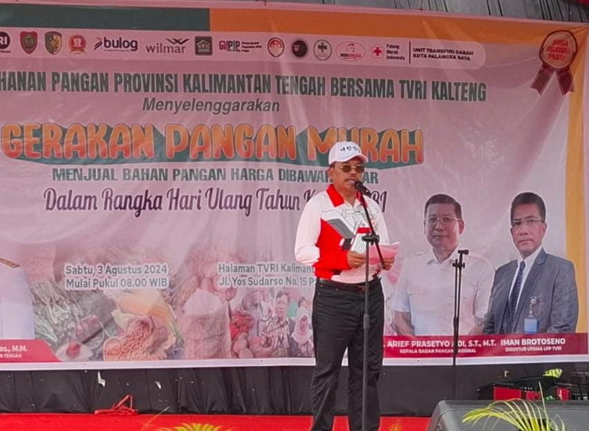 Sinergi Pemprov-TVRI Kalteng, Sekda Nuryakin Buka Bazar Gerakan Pangan Murah