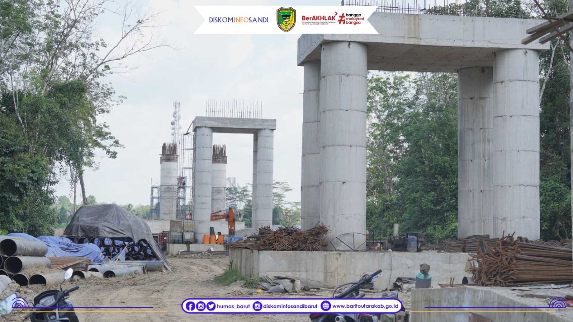 Bupati Barito Utara Tinjau Jembatan Sikan-Tumpung Laung