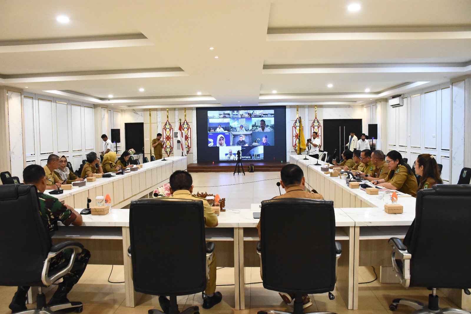 Bupati Kapuas Ikuti Rakor Pengendalian Inflasi 2025 Secara Virtual