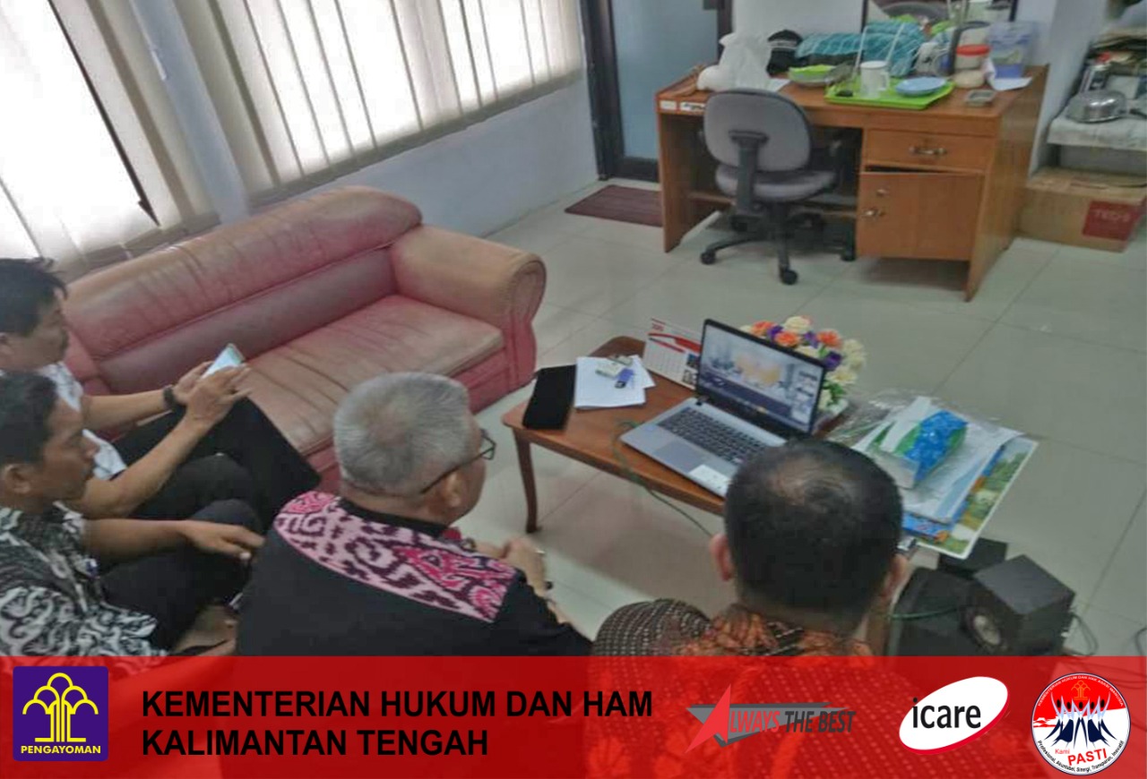 Divisi Pas Mengikuti Teleconference Materi Kebijakan Penerapan Sistem Barcode Dalam Pengelolaan Data Basan dan Baran Berbasis IT