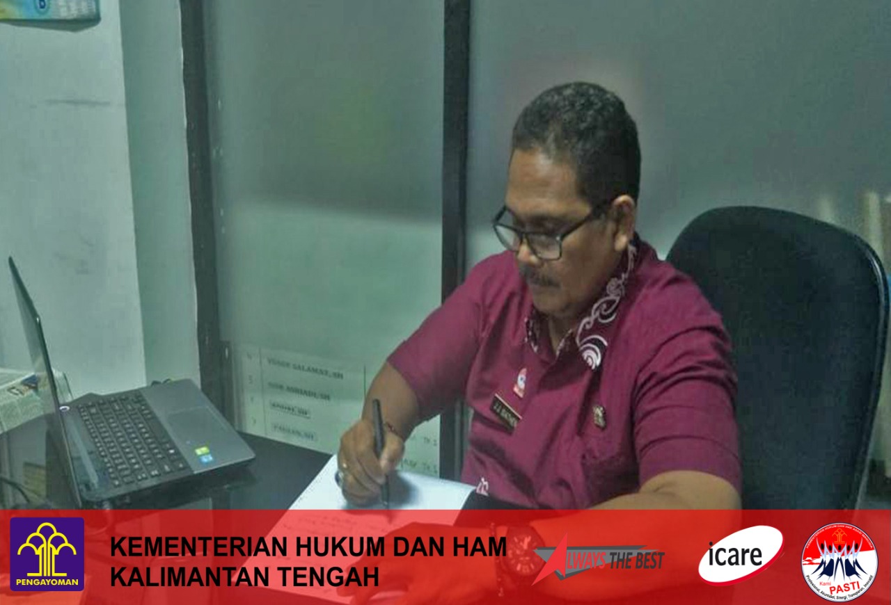Divisi Pemasyarkatan Kanwil Kalteng Mengikuti Video Conference bersama Dirjen Pemasyarakatan terkait arahan PLT. Menteri Hukum dan HAM