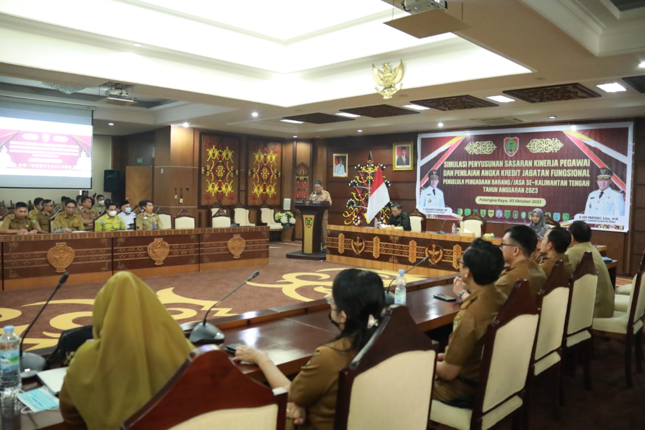 Simulasi Penyusunan SKP dan PAK Jabatan Fungsional Pengelola PBJ di Lingkup Pemprov Kalteng