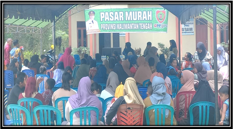 Pemprov Kalteng Gelar Pasar Murah di Desa Telaga Baru Kabupaten Kotawaringin Timur
