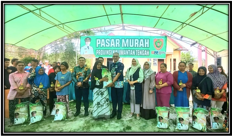 Pemprov Kalteng Gelar Pasar Murah di Desa Telaga Baru Kabupaten Kotawaringin Timur