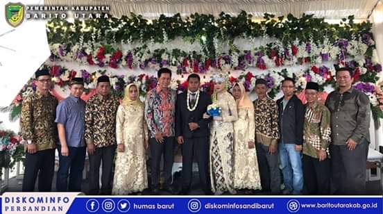 Hadiri Resepsi Perkawinan Warga, Bupati Nadalsyah Sambil Tinjau Perkembangan Jembatan Lemo