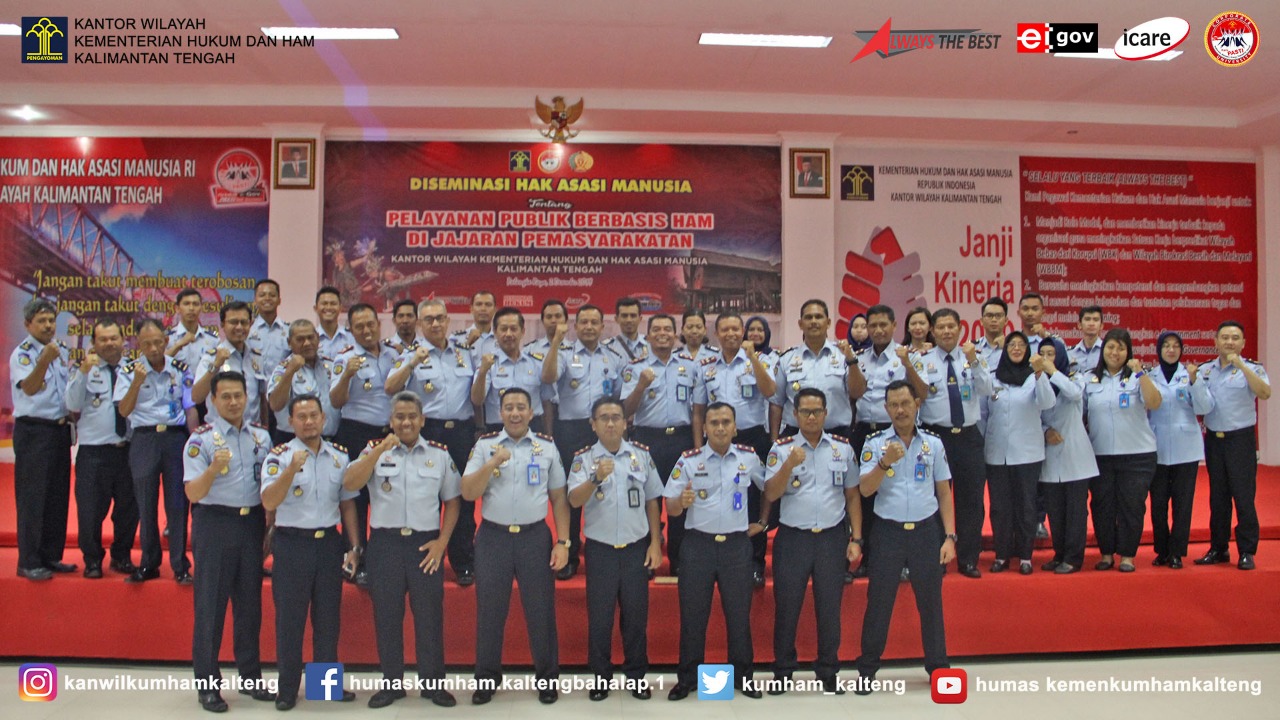Kanwil Kalteng Gelar Sosialisasi Diseminasi HAM dalam Upaya Mewujudkan Pelayanan Publik Berbasis HAM