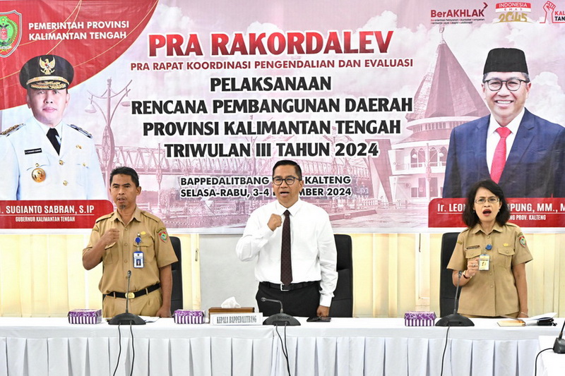 Kepala Bappedalitbang Buka Pra Rakordalev Pelaksanaan Rencana Pembangunan Daerah Provinsi Kalimantan Triwulan III Tahun 2024