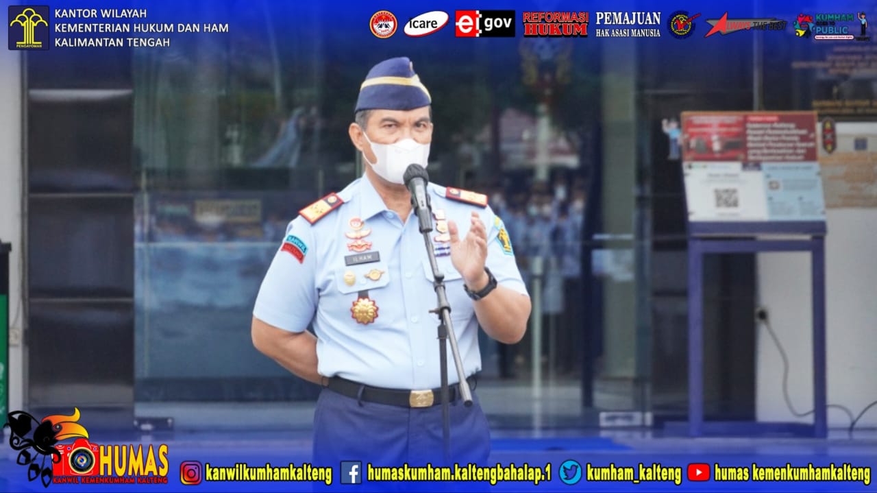 Masuki Awal Tahun 2022, Kanwil Kumham Kalteng Laksanakan Apel Pagi Perdana
