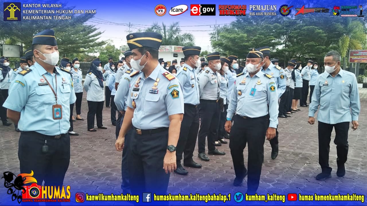 Masuki Awal Tahun 2022, Kanwil Kumham Kalteng Laksanakan Apel Pagi Perdana