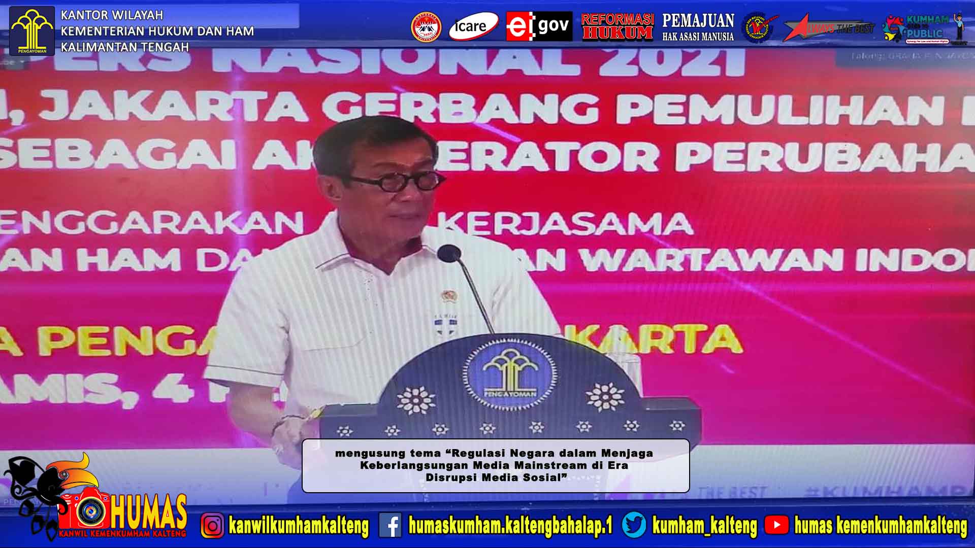 Jajaran Lapas Sukamara Ikuti Seminar Peringatan Hari Pers Nasional 2021