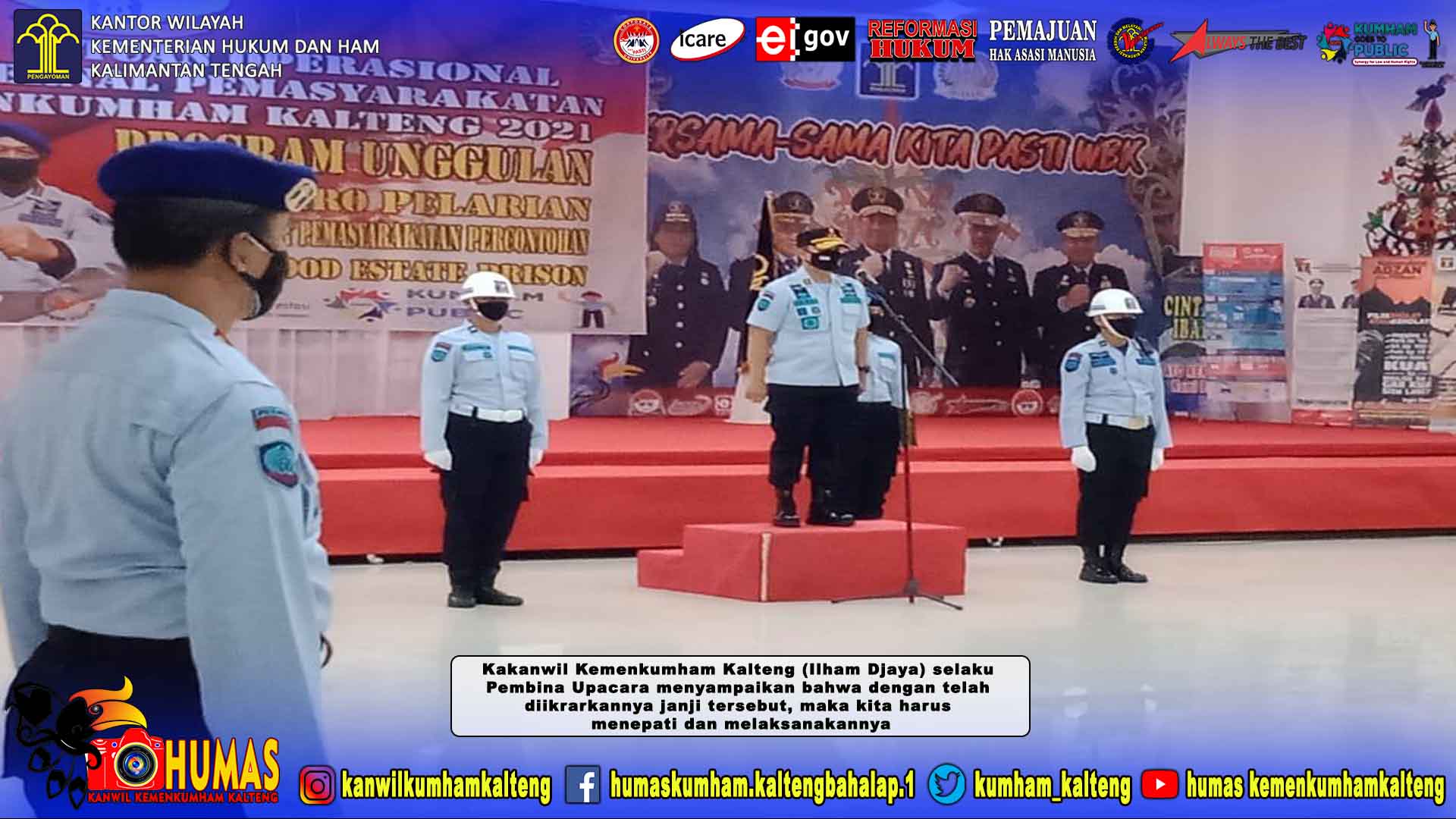 Kalapas Muara Teweh Hadiri Pengukuhan Tim Satops Patnal di Kanwil Kemenkumham Kalteng