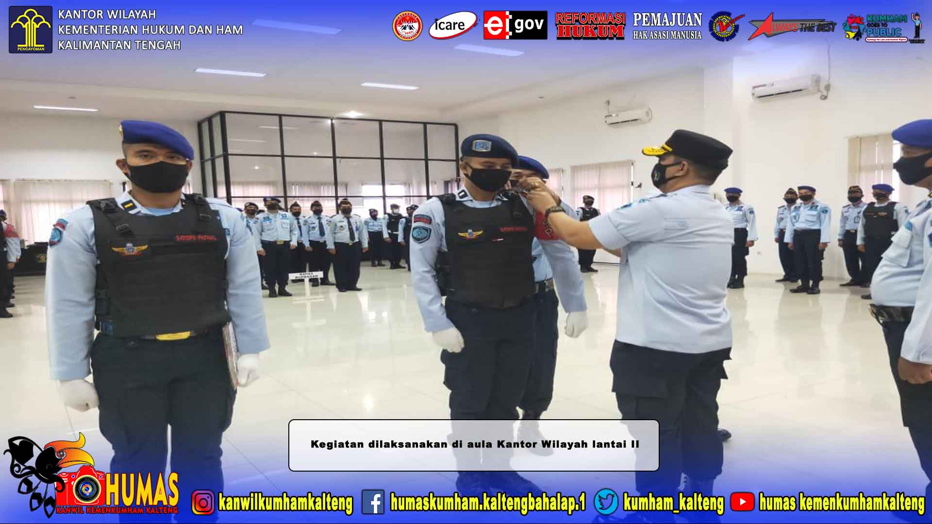 Kalapas Muara Teweh Hadiri Pengukuhan Tim Satops Patnal di Kanwil Kemenkumham Kalteng