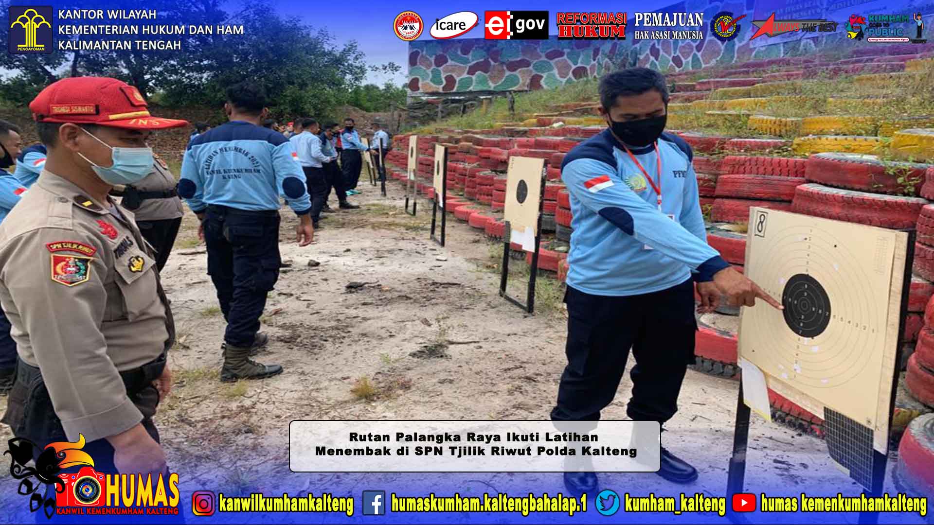Rutan Palangka Raya Ikuti Latihan Menembak di SPN Tjilik Riwut Polda Kalteng 