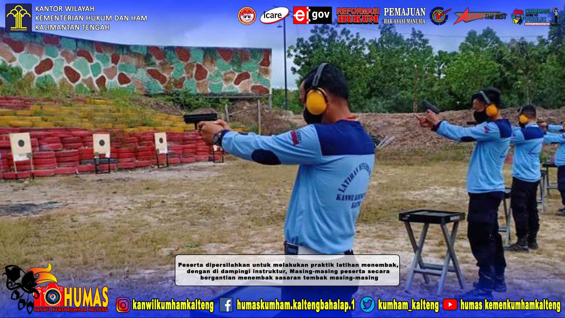 Rutan Palangka Raya Ikuti Latihan Menembak di SPN Tjilik Riwut Polda Kalteng 