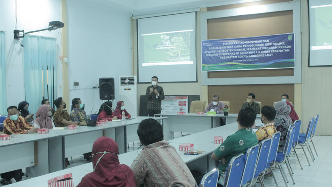 Dinkes Kobar Gelar Resosialiasi JKK dan JKM untuk Pemegang Program Layanan Level Pertama