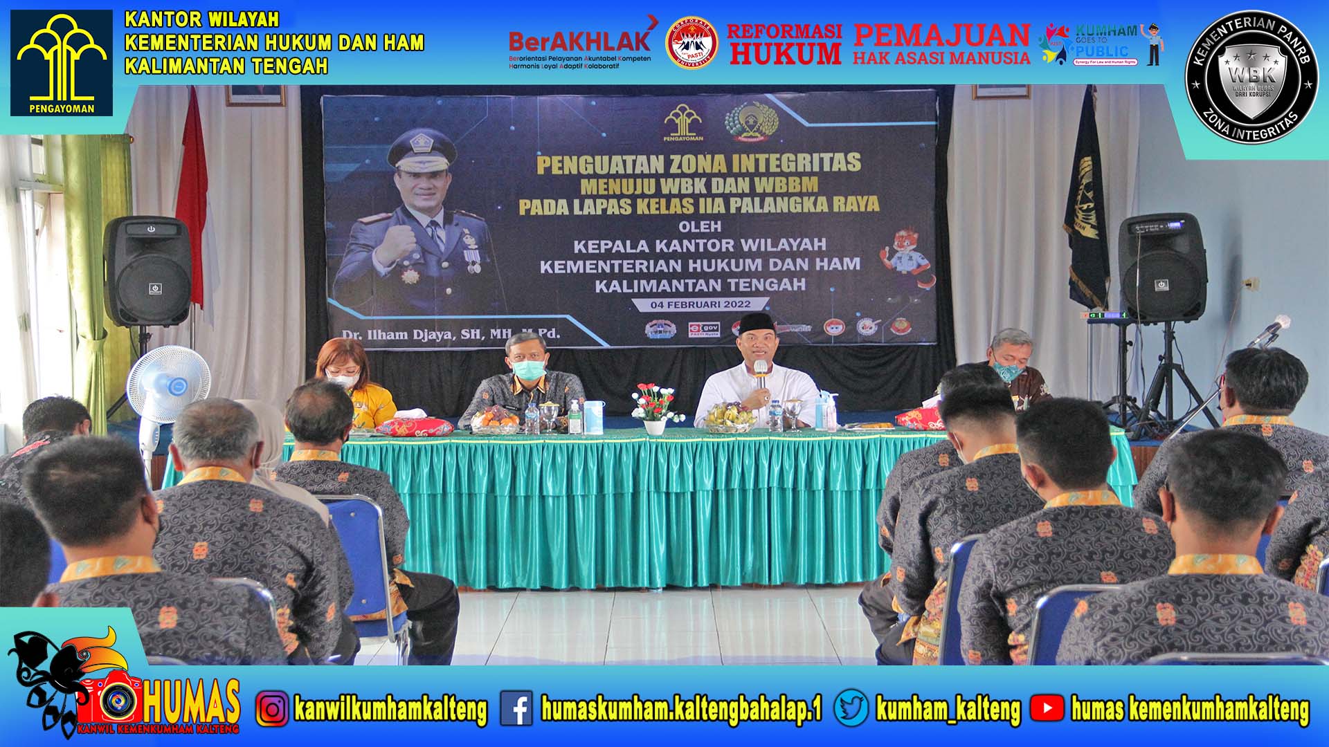 Kakanwil : Tahun 2022 Lapas Palangka Raya Pasti WBK