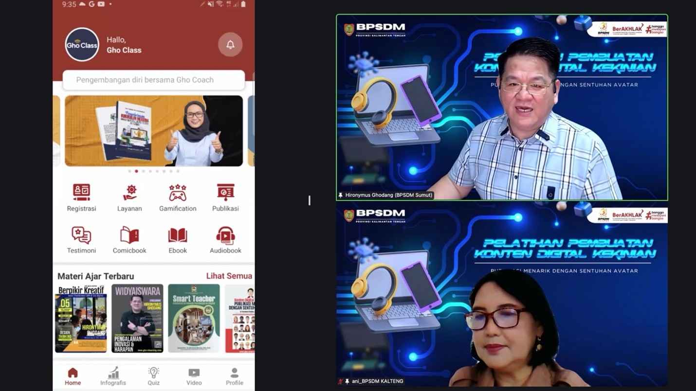 Tingkatkan Kreativitas ASN, BPSDM Kalteng Gelar Pelatihan Konten Digital dengan Sentuhan Avatar