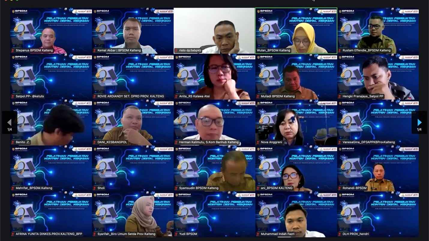 Tingkatkan Kreativitas ASN, BPSDM Kalteng Gelar Pelatihan Konten Digital dengan Sentuhan Avatar