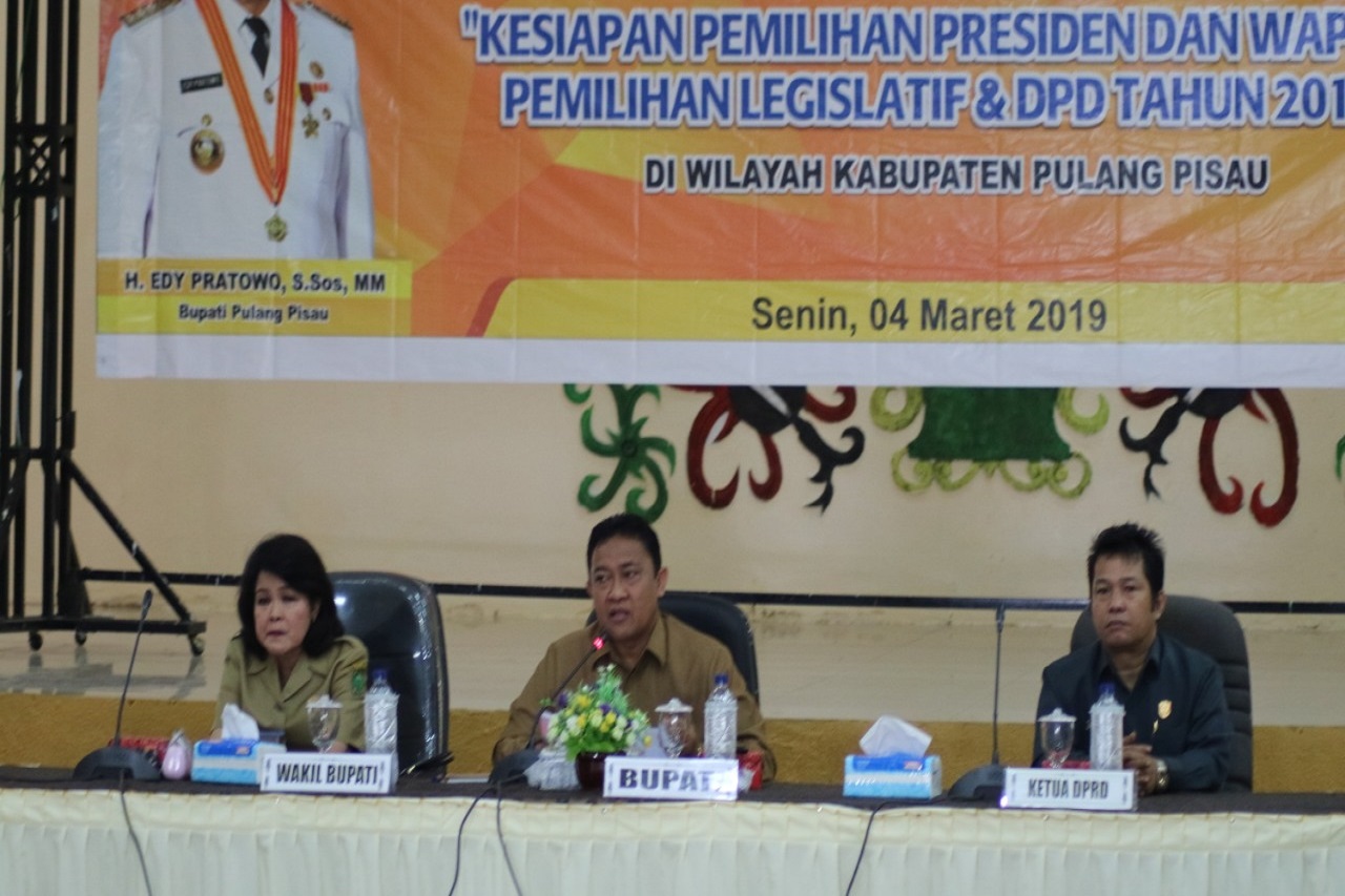 Pemkab Pulang Pisau Gelar Rakor Persiapan Pemilu 2019