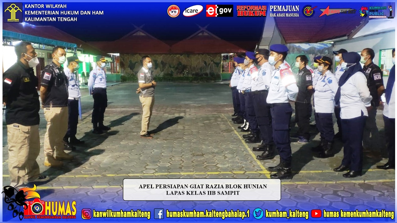 Sidak Divisi Pemasyarakatan di Lapas Sampit