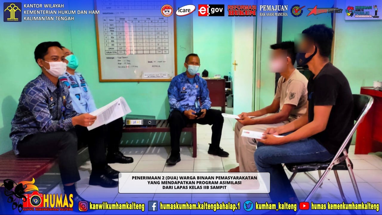 Bapas Sampit Kembali Terima Warga Binaan Pemasyarakatan Program Asimilasi