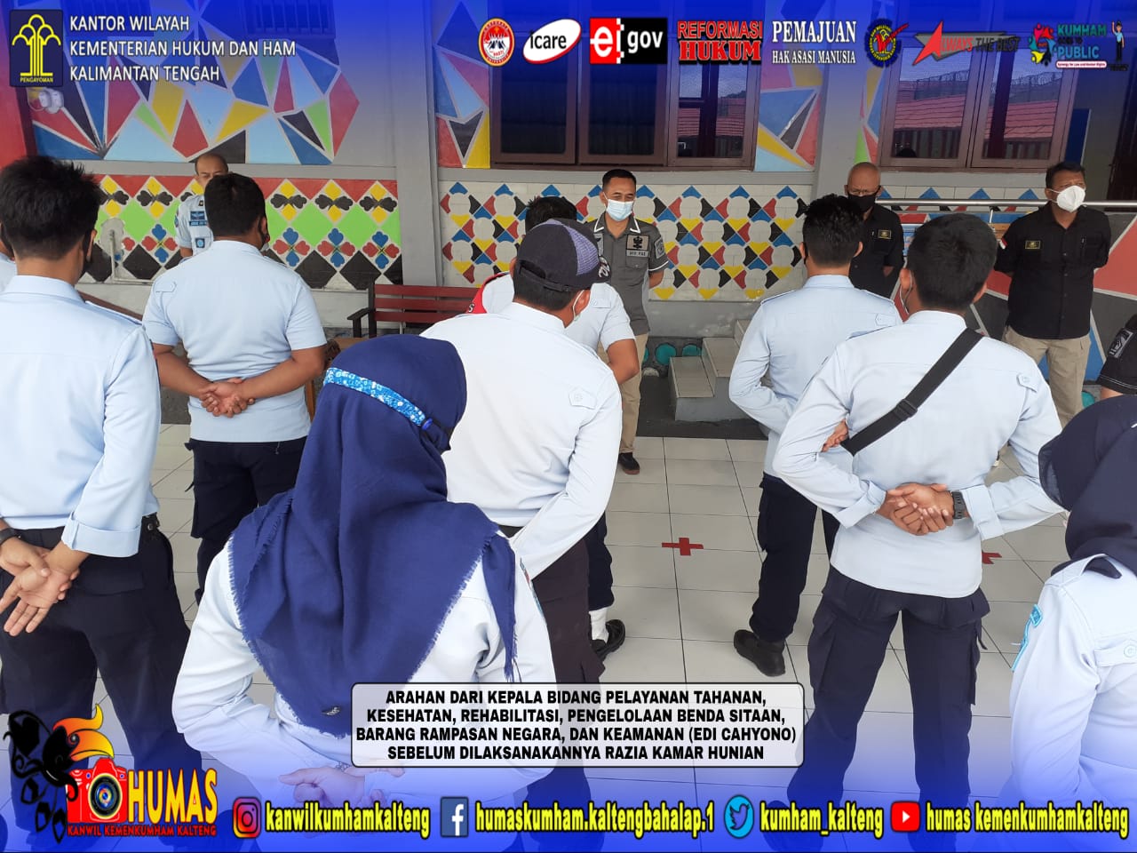 Kadivpas dan Tim Satops Patnal Kanwil Kalteng Lakukan Inspeksi Mendadak di Lapas Narkotika Kelas IIA Kasongan